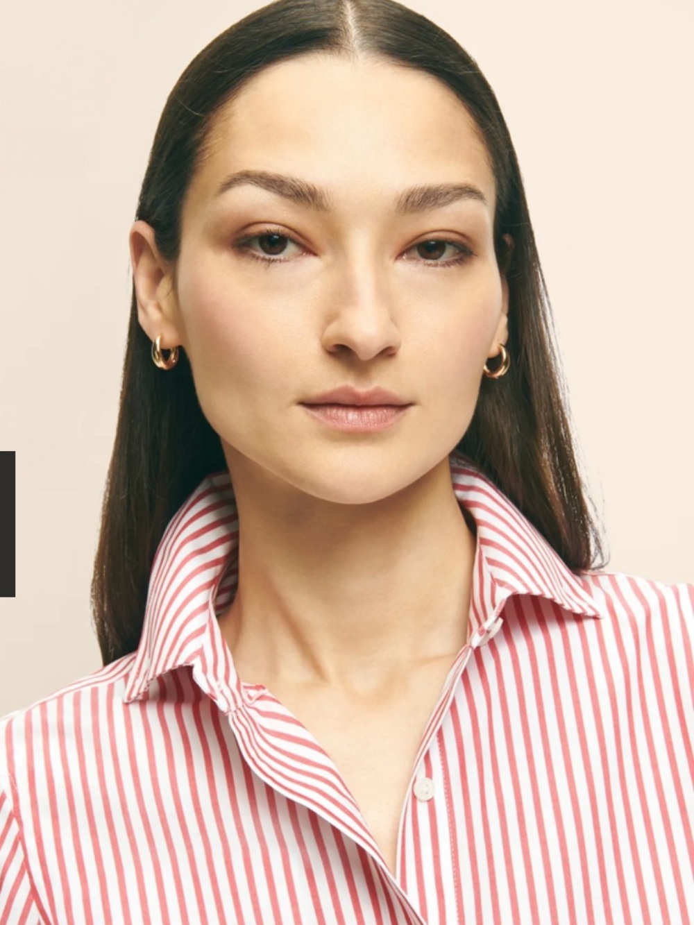 Classic fit Supima Cotton Brooks Brothers Women’s Red Bengal Stripe shirt